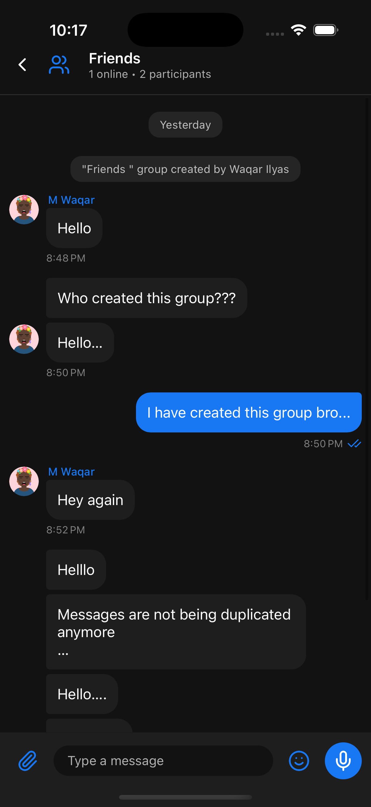 Group Chat Screen